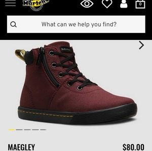 Dr. Martens Maegley canvas boots. Ladies sz US11 , oxblood red, like new
